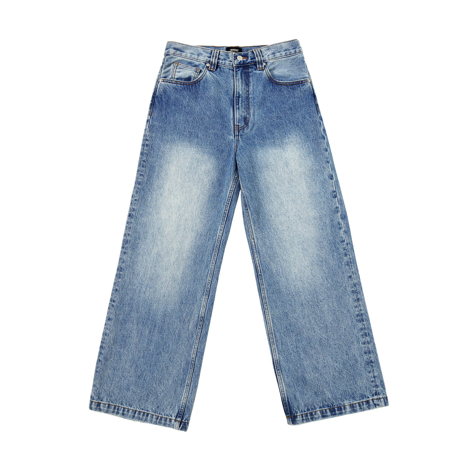 MUNDANE 25AW 复古水洗做旧破坏牛仔长裤