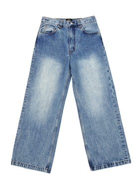 MUNDANE 25AW 复古水洗做旧破坏牛仔长裤