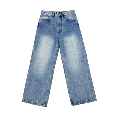 MUNDANE 25AW 复古水洗做旧破坏牛仔长裤