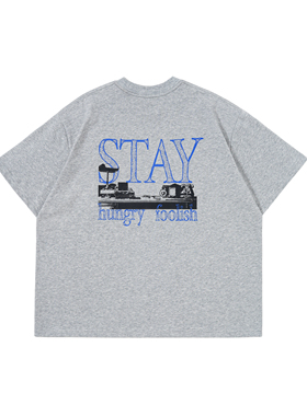 MUNDANE 25SS 主题标语手绘印花宽松廓形索罗娜t恤