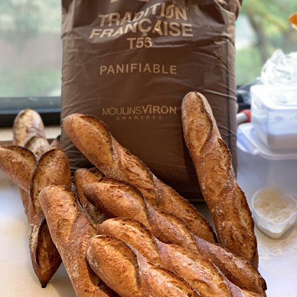 法国进口Moulins Viron 烘焙小麦粉 传统T55 法棍法式面包粉 25kg