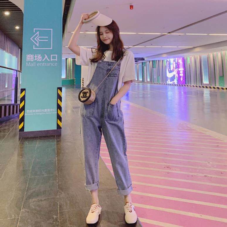 抖音同款背帶褲女水洗高個子九分少女褲2019年褲子好看春款潮流休在類目 女裝/女士精品, 牛仔褲中 - 來自Buy2taobao.com提供專業的淘寶代購服務