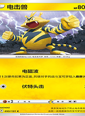 【伊梦卡牌】8.0宝可梦 简中 CS6aC_055_电击兽