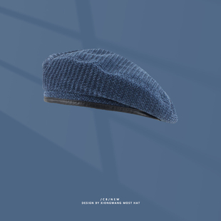 名媛风气质小姐姐bi入款 纯色贝雷帽时髦新品 is小众设计不撞款 韩版