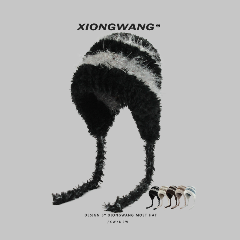 雪天巨显脸小的大头围毛绒绒帽