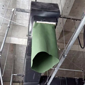 中央空调出风口通风布袋帆布软连接风机盘管通风袋延长袋无味帆布