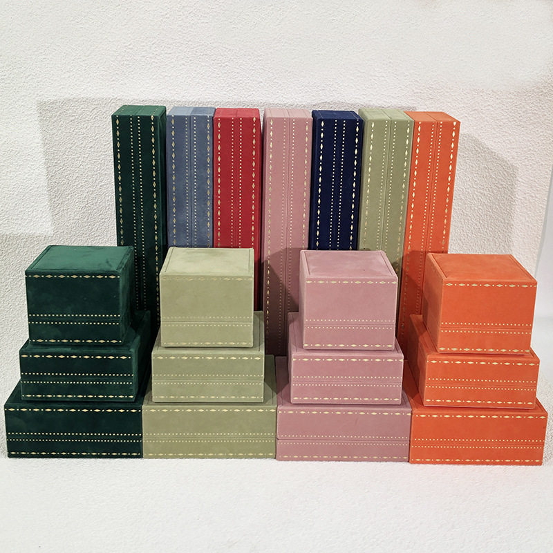 新款高级感加密绒布印花戒指翻盖盒吊坠项链盒手镯手链收纳包装盒,包装,首饰包装,淘宝优惠券,粉丝福利购,淘宝优惠卷