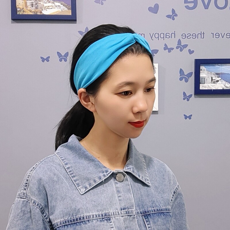 波西米亚瑜伽运动发带弹力防滑宽发带锻炼跑步吸汗女士头带