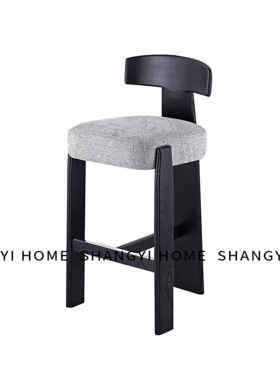 简约现代创意设计家用吧台椅北欧日式酒吧咖啡厅样板间接待高脚椅