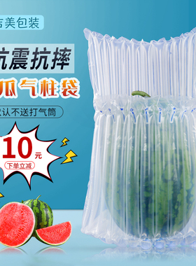 西瓜蜜瓜瓜果气柱包装袋加厚防震防摔快递充气袋填充防震气泡袋