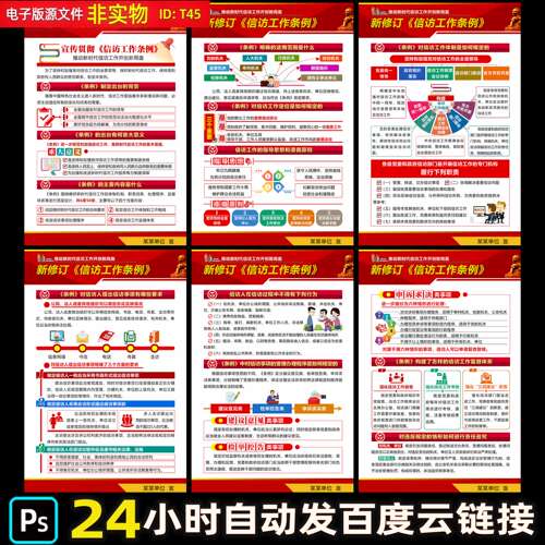 2024信访工作条例展板挂图信访工作监督信访工作知识PSD海报素材