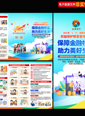 2025年315金融消费者权益保护教育宣传册三折页打击非法金融素材