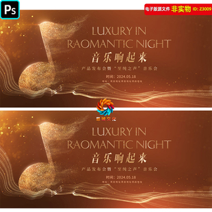 高端质感音乐会背景音乐节活动主画面艺术节kv主视觉舞台背景素材