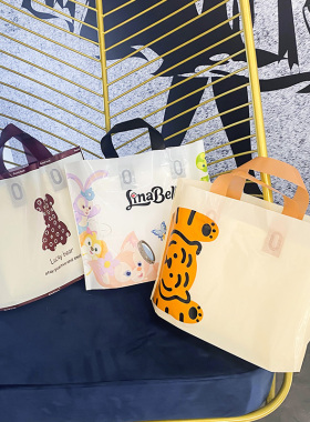 卡通服装袋手提塑料袋购物袋童装服装店加厚时尚包装袋子定制logo