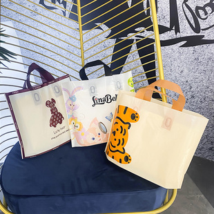 卡通服装袋手提塑料袋购物袋童装服装店加厚时尚包装袋子定制logo