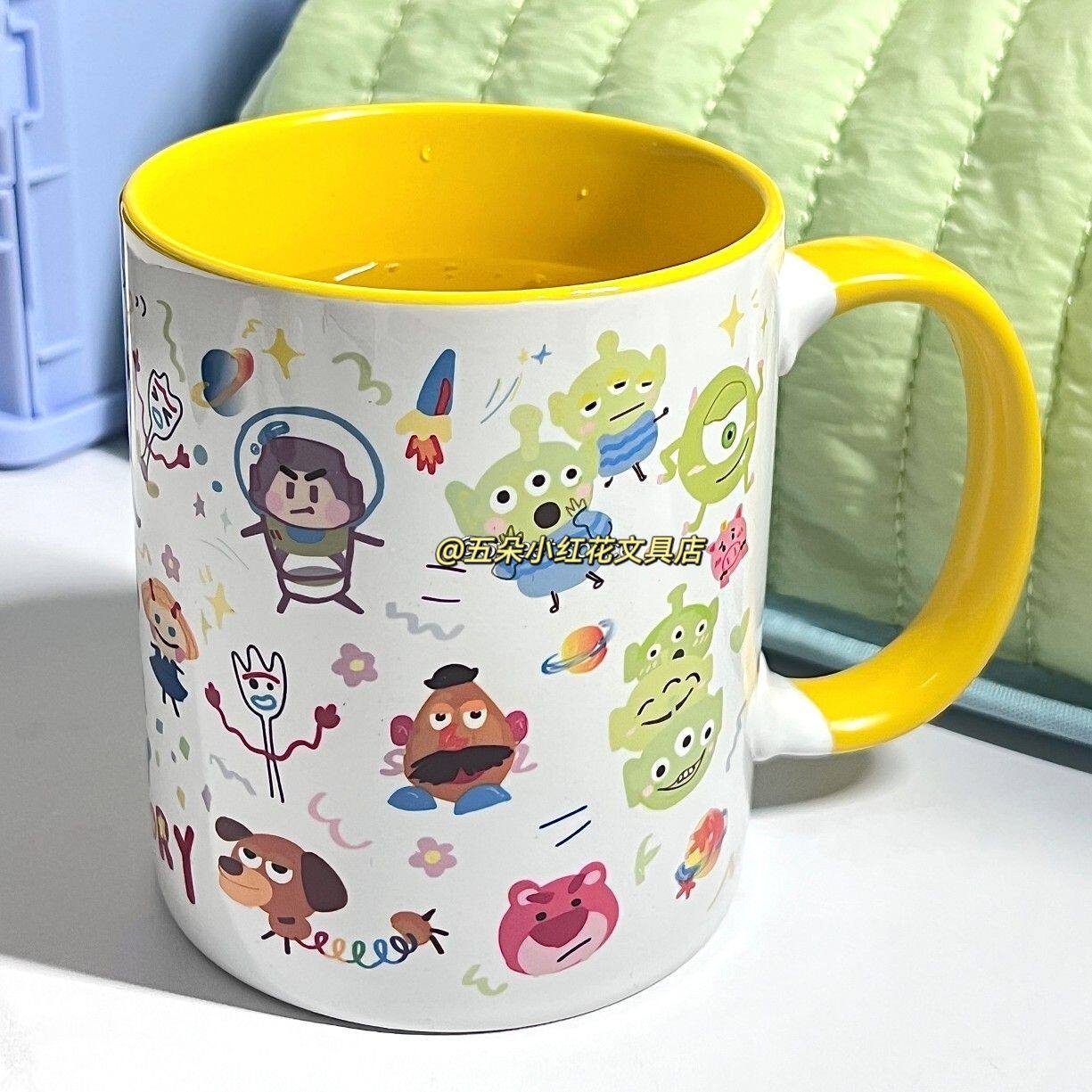 杯子三眼仔涂鸦风马克杯陶瓷男女韩版学生可爱家用水杯牛奶咖啡杯