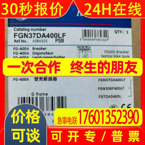 GE Record Plus断路器FGN37DA400LF