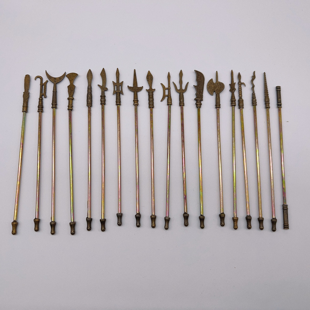 散包迷你十八兵器模型旅游工艺品竹节人配套合金兵器小号模型