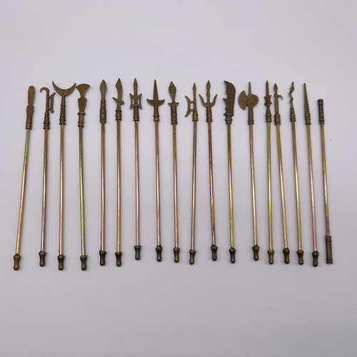散包迷你十八兵器模型旅游工艺品竹节人配套合金兵器小号模型