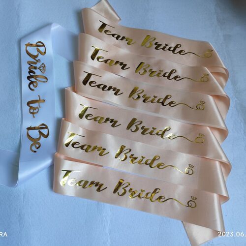 现货单身派对礼仪带team bride肩带新娘绶带