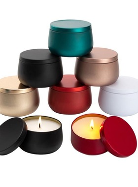 现货8oz4oz大肚香薰扩香石水晶当季蜡烛罐马口铁盒饰品铁罐