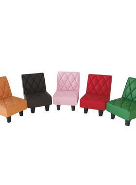 日式ZAKKA迷你复古手工条格休闲咖啡沙发椅子微缩场景树脂小摆件