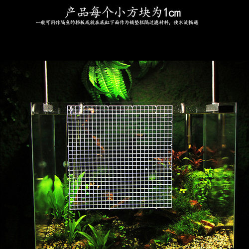 鱼缸底部隔离板隔离网亚克力过滤水泵可拆剪可拼接塑料网格分隔板