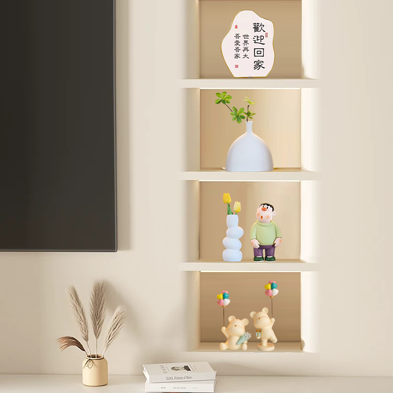 奶油风酒柜装饰品摆件现代