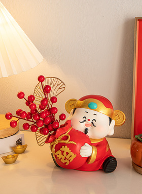 入口入口财神家居饰品客厅电视柜酒柜装饰店开业乔迁礼物