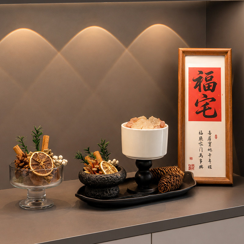 创意入户玄关招财香薰布置小摆件小众家居客厅电视柜桌面装饰用品