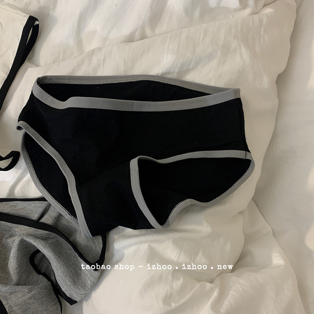 运动风舒服软糯棉质中腰内裤女