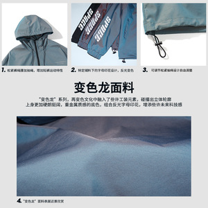 日系2021春季新款休闲加棉外套宽松反光夹克R3006图片