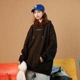 中性风2021秋冬新款ins潮牌暴力熊反光印花连帽卫衣H3508，女装卫衣/绒衫，电商A362