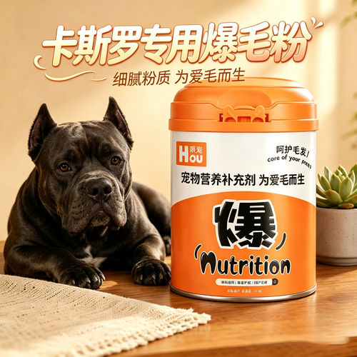 卡斯罗爆毛粉蛋黄粉狗狗专用宠物狗吃的食物拌粮用毛发营养品补充