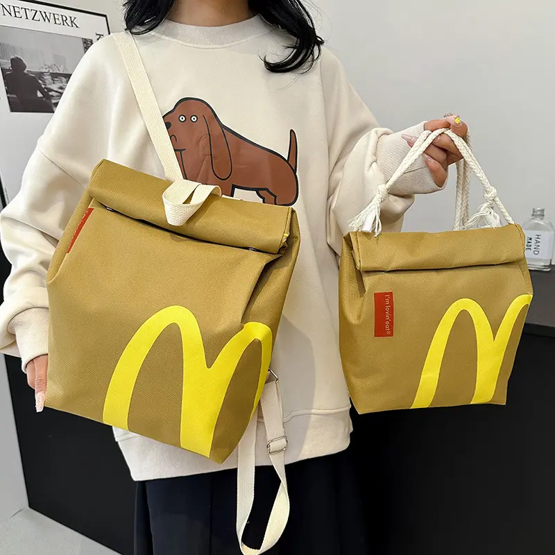 M记背包麦当劳周边书包生日礼物女生实用女孩万圣节女友创意礼品