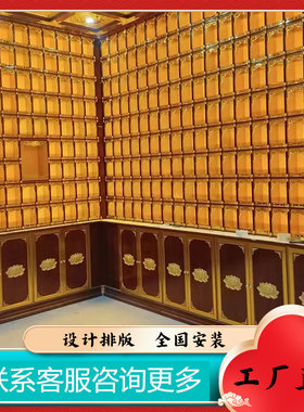 道观佛堂牌位架千佛灯千佛龛万佛墙琉璃小佛像铝合金佛龛批发