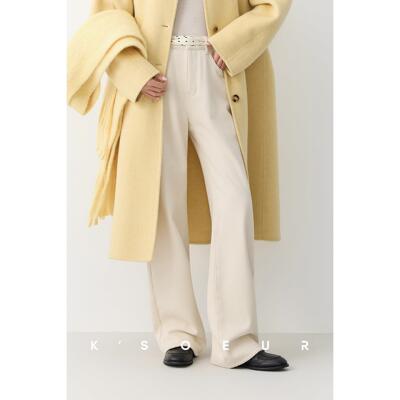 K姐KSOEUR【火炉牛仔】一条过冬加厚全棉软又垂窄版直筒牛仔裤女