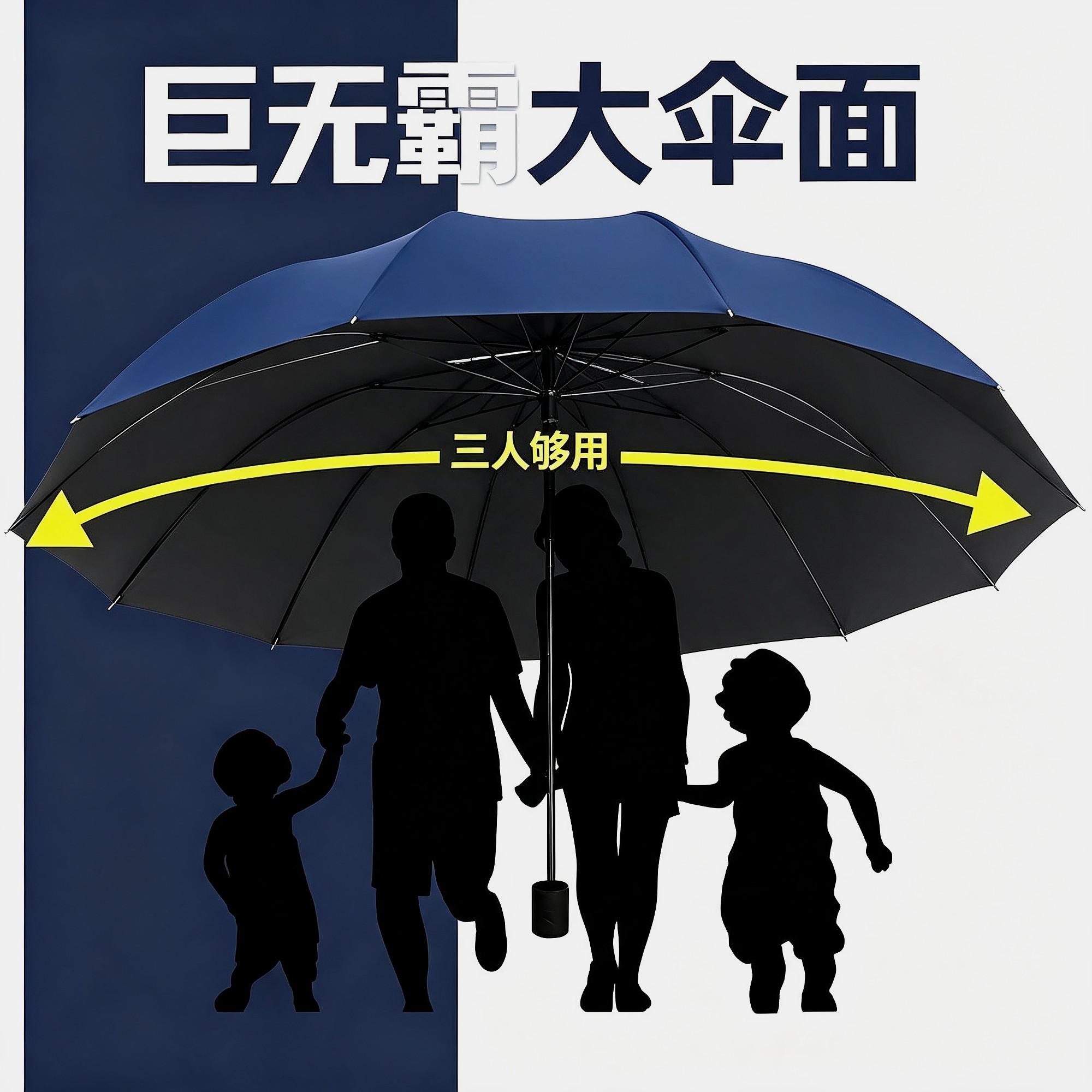 合适家庭用加大雨伞加固加厚长