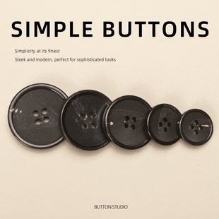 纽扣扣子咖啡色成人浅灰色双面大衣小学生黄色可爱多巴胺彩色秋冬