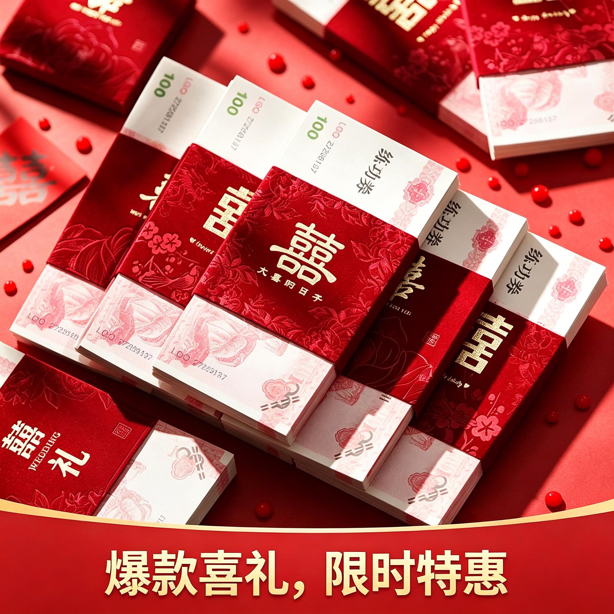 订婚彩礼捆钱套红包封钱套订婚