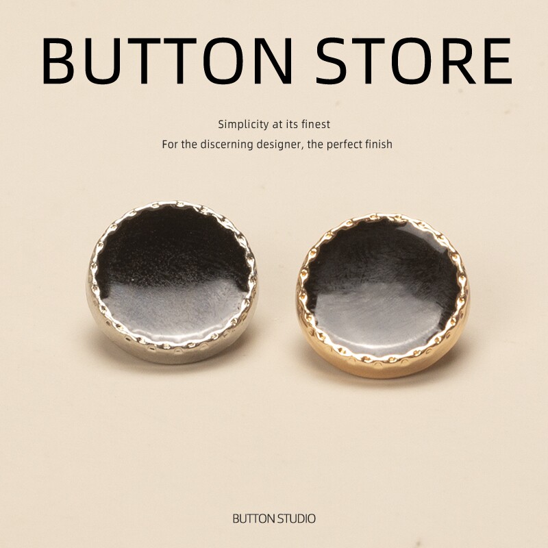 针织衫大红色纽扣扣子配饰蓝色