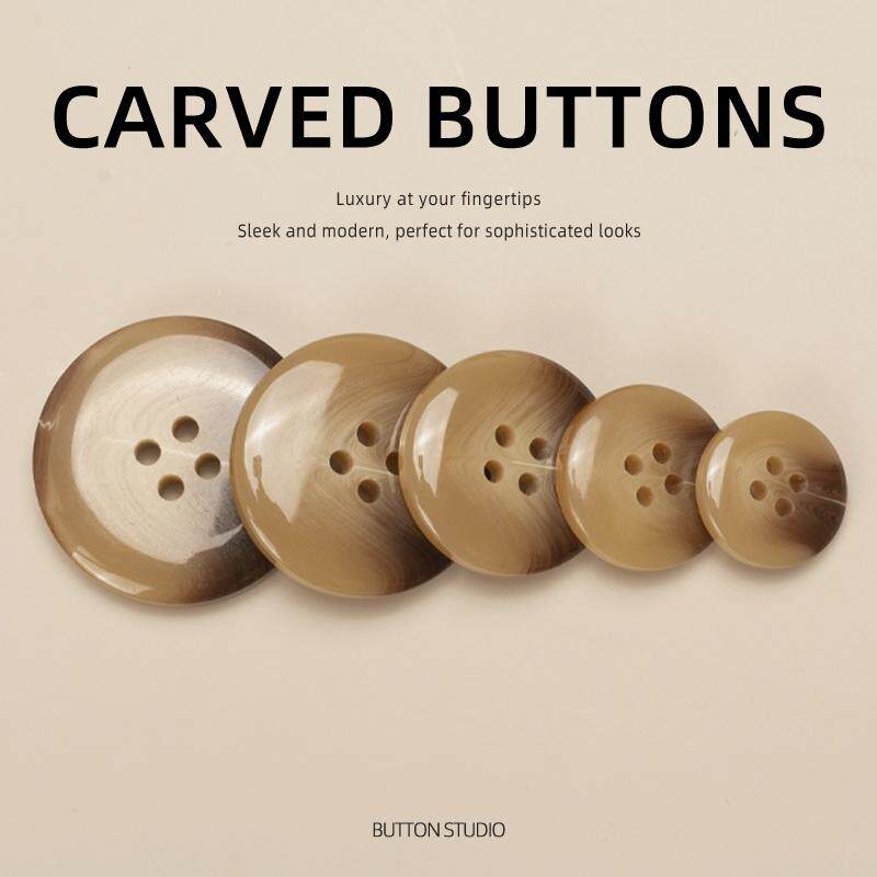 毛衣开衫扣子高端精致时尚衣服纽扣配件女外套绿色红色大衣羊毛大