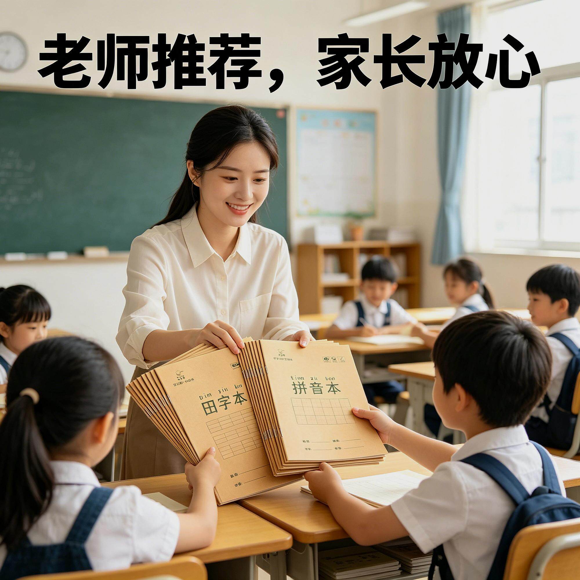 二年级牛皮纸小学生作业本拼音