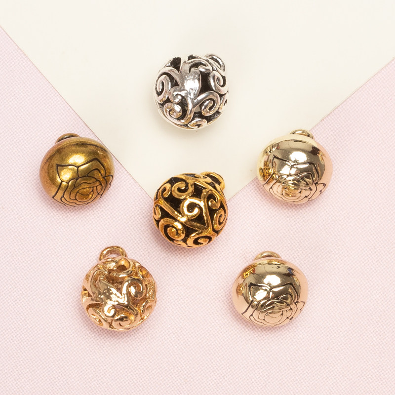 装饰扣古金色民风纽扣镂空银色中国风圆珠花朵球形花型扭扣扣子,居家布艺,纽扣,淘宝优惠券,粉丝福利购,淘宝优惠卷