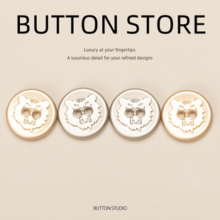 钮扣扣子漂亮 纽扣POLO衫 抹茶 饰衬衫 湖蓝色真丝连衣裙腰头装