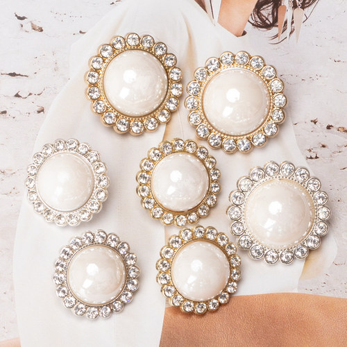 西装圆形珍珠扣衣服钮扣扭