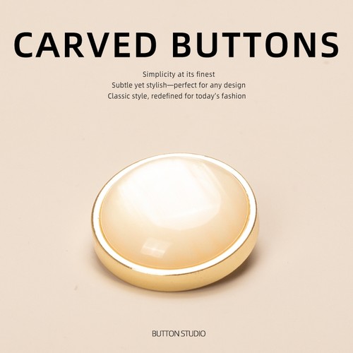 米色圆形纽扣扣子貂皮大衣纽扣