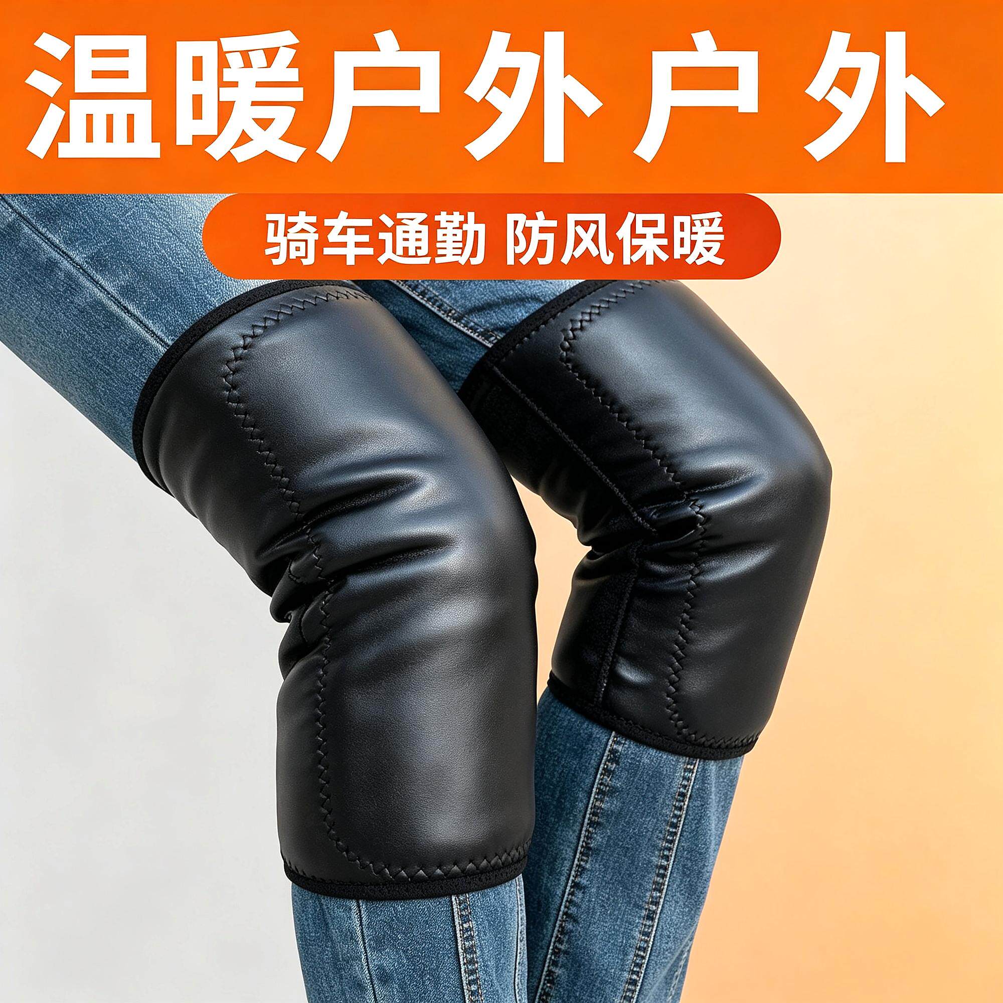 摩托车电动车骑车骑行护膝挡风