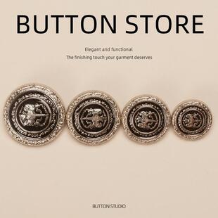 毛衣开衫扣子高端精致时尚衣服纽扣配件红色大衣高级感羊绒大衣大