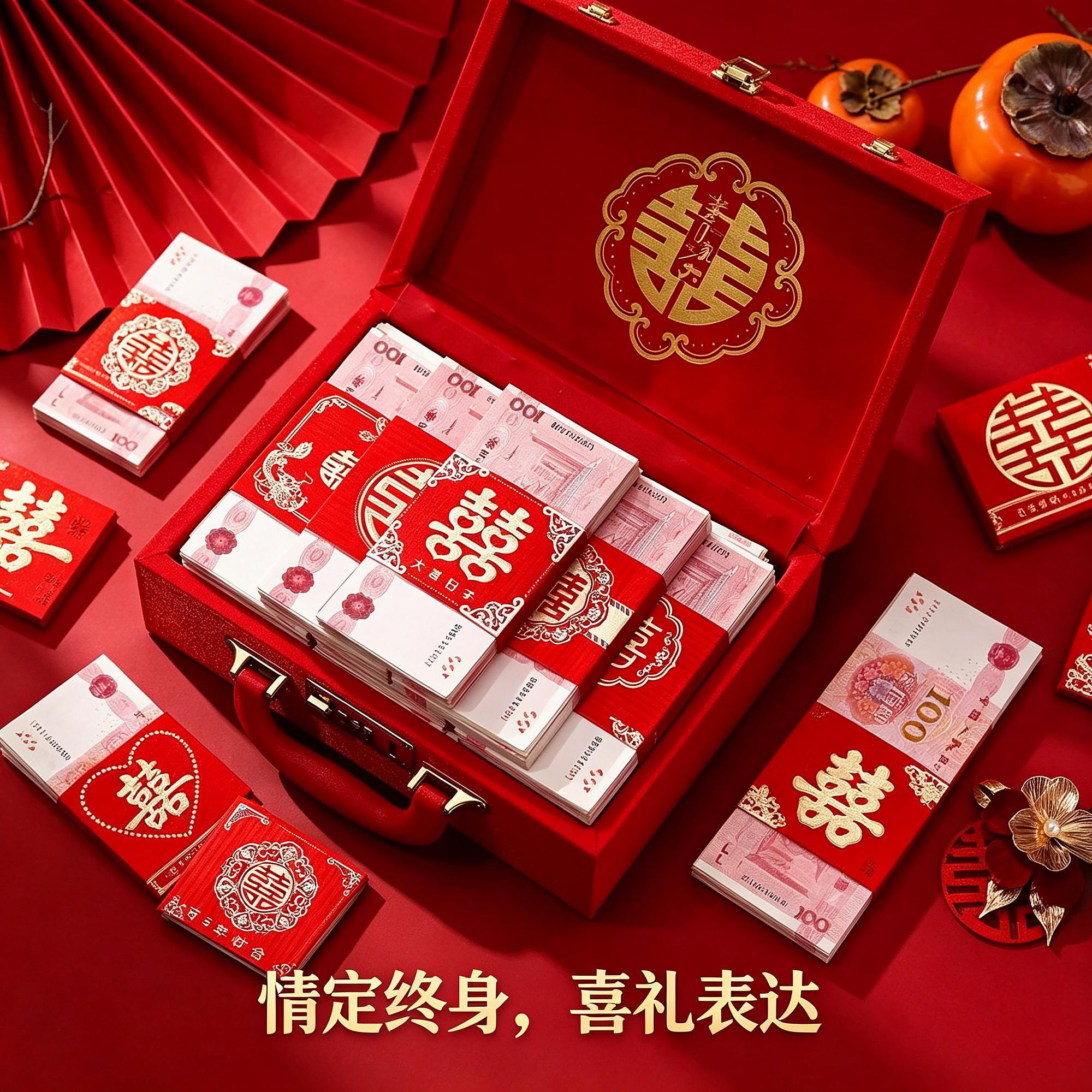 订婚彩礼捆钱套红包封钱套订婚